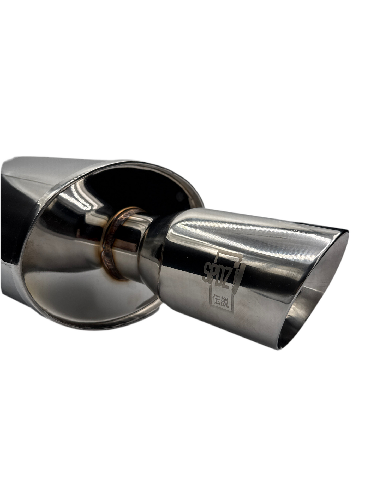 SPDZ1 World Spec 2.5 Inch Muffler Oval 2.5" Inlet 3.5" Outlet