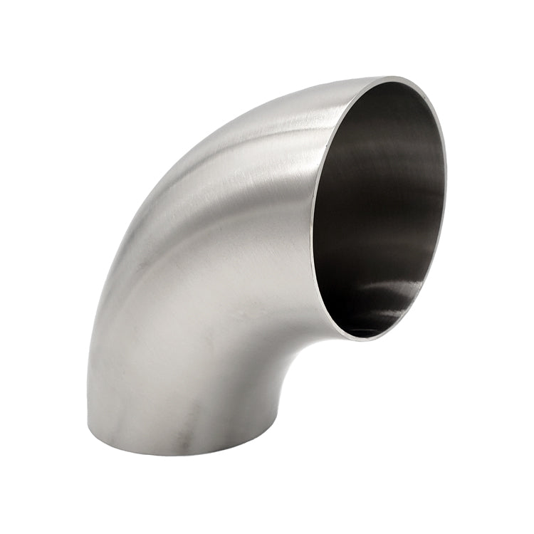 2.000" 16ga Tight Radius 90° Mandrel Bend - (2.382" CLR) - Brushed Finish - 304 Stainless
