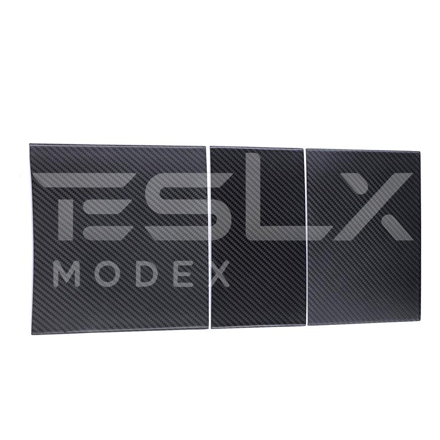 2024-Up Tesla Model 3 Carbon Fiber Interior Central Storage Box Cover