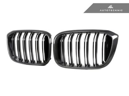 AutoTecknic Dry Carbon Fiber Dual-Slats Front Grille Set - G01 X3 | G02 X4 Pre-LCI