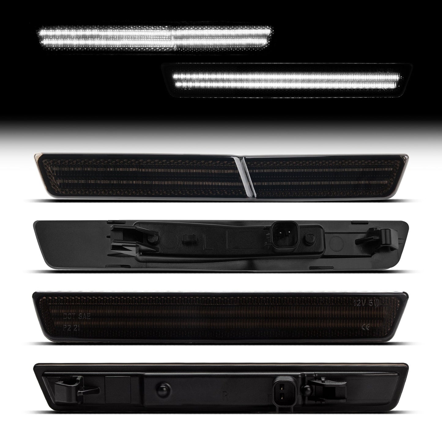 CHALLENGER WIDEBODY 15-23 FRONT/REAR DYNAMIC SMOKED LED SIDE MARKERS