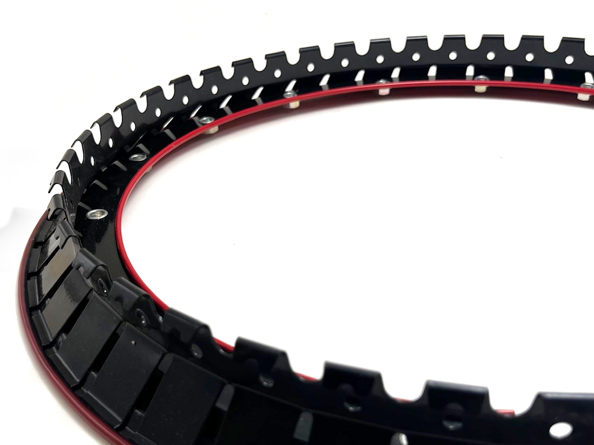 Simulated Bead Lock Hubcap Rings - 16" Red