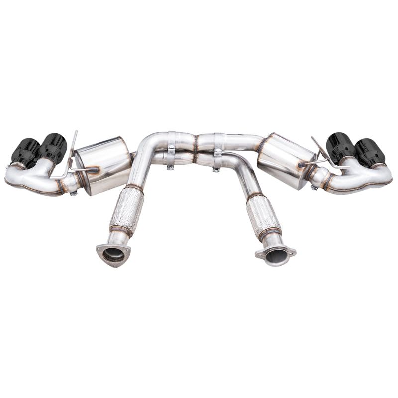 AWE Tuning 2020 Chevrolet Corvette (C8) Touring Edition Exhaust - Quad Diamond Black Tips
