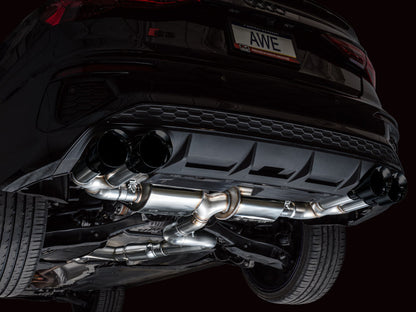AWE Tuning AWE 22-24 Audi 8Y S3 Touring Edition Exhaust - Diamond Black Tips 3015-43897