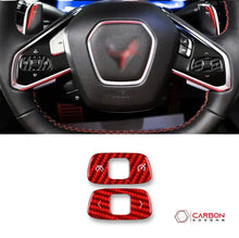 C8 Corvette Carbon Fiber Steering Wheel Roller Control Trim Cover