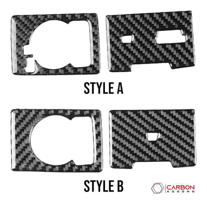 [2pcs] Real Carbon Dash Center AC Vent Control Trim Overlay | 2015-2020 F150