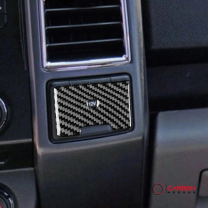 [2pcs] Real Carbon Dash Center AC Vent Control Trim Overlay | 2015-2020 F150