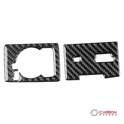 [2pcs] Real Carbon Dash Center AC Vent Control Trim Overlay | 2015-2020 F150