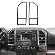 [2pcs] Real Carbon Dash Center AC Vent Trim Overlay | 2015-2020 F150