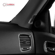 [2pcs] Real Carbon Fiber A-Pillar AC Vent Trim Overlay for 2011-2022 Dodge Durango