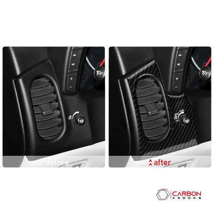 [2pcs] Real Carbon Fiber AC vents & Headlight Control Trim Overlay | C6 2005-2013 Corvette