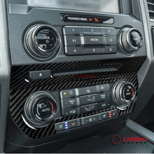 [2pcs] Real Carbon Fiber CD Panel & AC Control Trim Overlay | 2015-2020 F150