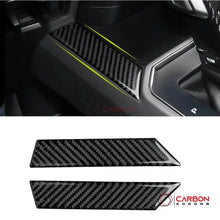 [2pcs] Real Carbon Fiber Center Console Storage Trim Compartment Trim Overlay | 2015-2020 F150