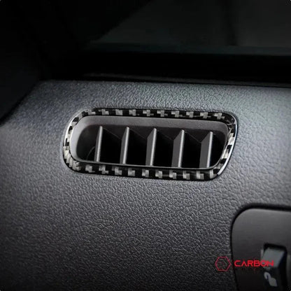  Real Carbon Fiber Door AC Vent trim Overlay For Mustang 2010-2014