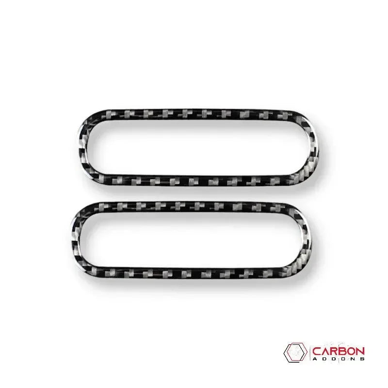 Real Carbon Fiber Door AC Vent trim Overlay For Mustang 2010-2014