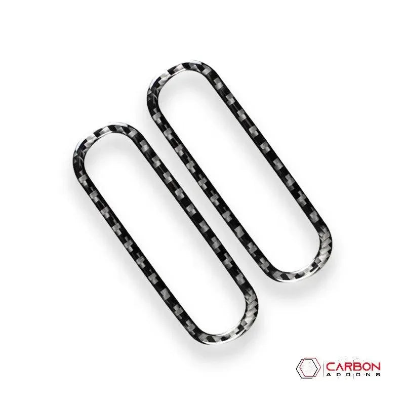  Real Carbon Fiber Door AC Vent trim Overlay For Mustang 2010-2014