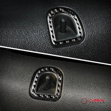 [2pcs] Real Carbon Fiber Door Lock Trim Overlay For Mustang 2012-2014