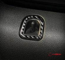 [2pcs] Real Carbon Fiber Door Lock Trim Overlay For Mustang 2012-2014