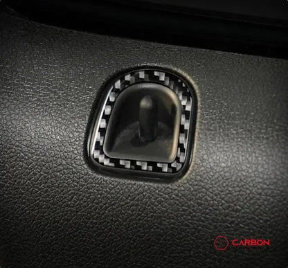 [2pcs] Real Carbon Fiber Door Lock Trim Overlay For Mustang 2012-2014