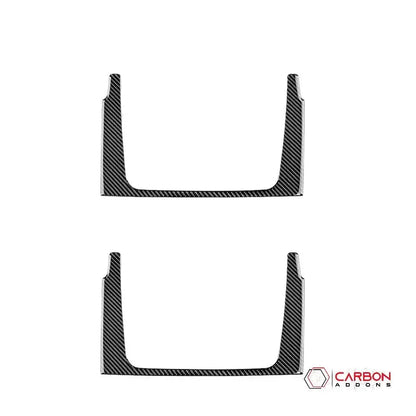 [2pcs] Real Carbon Fiber Rear Seat Storage Trim Overlay for 2011-2022 Dodge Durango