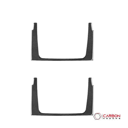 [2pcs] Real Carbon Fiber Rear Seat Storage Trim Overlay for 2011-2022 Dodge Durango