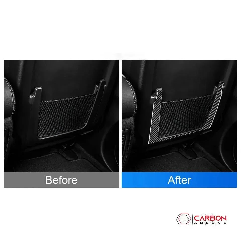 [2pcs] Real Carbon Fiber Rear Seat Storage Trim Overlay for 2011-2022 Dodge Durango