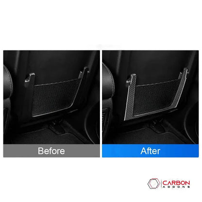 [2pcs] Real Carbon Fiber Rear Seat Storage Trim Overlay for 2011-2022 Dodge Durango