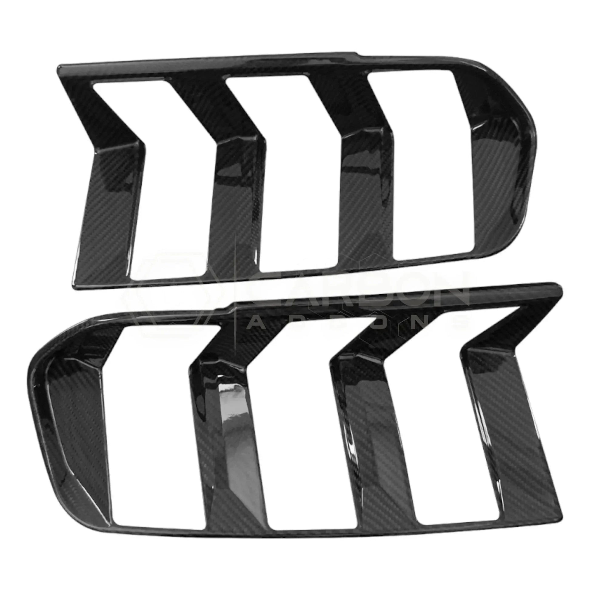 Real Carbon Fiber Taillight Trim Covers for 2024+ Ford Mustang