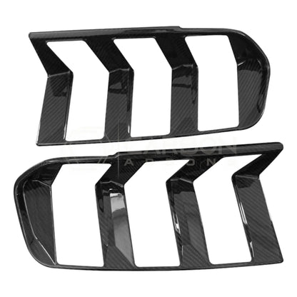 Real Carbon Fiber Taillight Trim Covers for 2024+ Ford Mustang