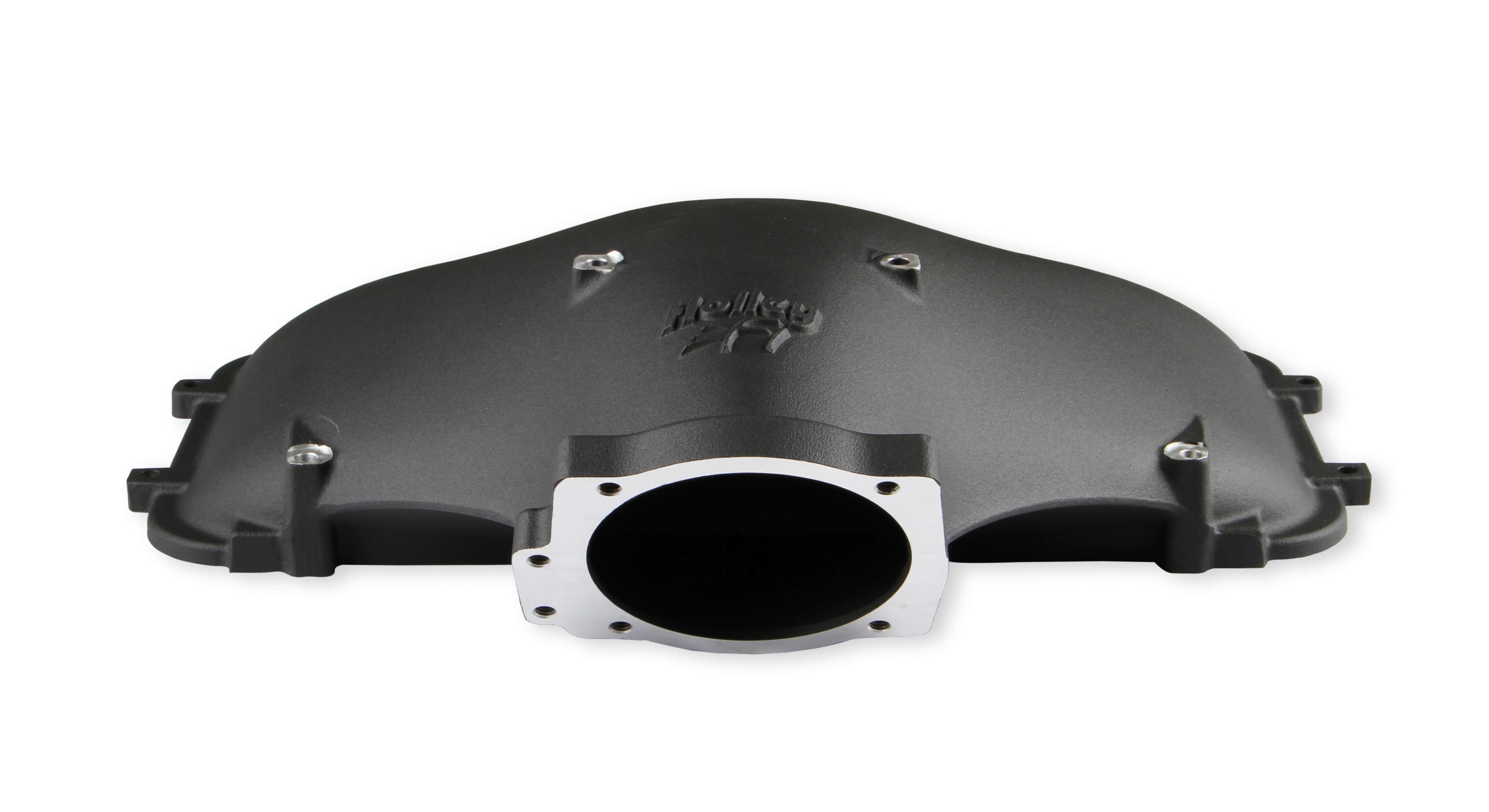 8.2" SBF Ford Hi-Ram Intake Manifold with 95mm 1986-95 Ford 5.0 Throttle Body Flange Side Mount Top. Black by The Tuner Store