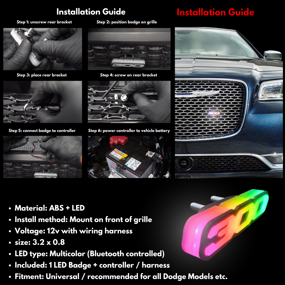 300 LED Badge: (Multicolor Flow)