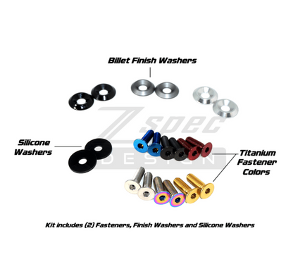 ZSPEC Convertible Deck Catch Fasteners for '93-96 Nissan 300zx, Titanium & Billet