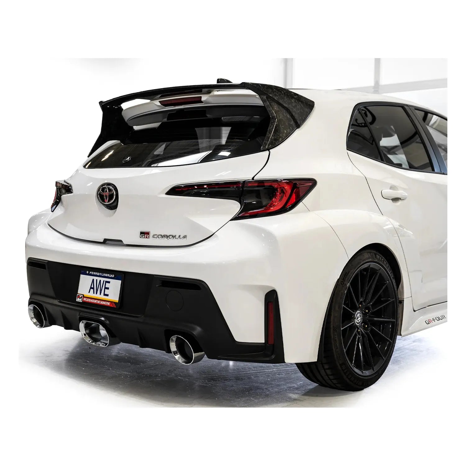 AWE 2023-2025 Toyota GR Corolla Touring Edition Catback Exhaust - Chrome Silver Tips