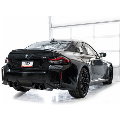 AWE Tuning SwitchPath Exhaust | 4.5" Quad Diamond Black Tips BMW M2 2023-2025