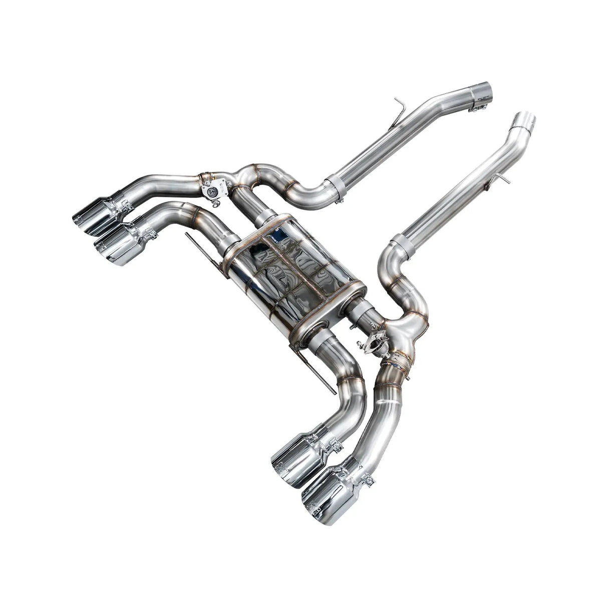 AWE SwitchPath Axleback Exhaust | Chrome Silver Tips BMW X3 M 2020-2024