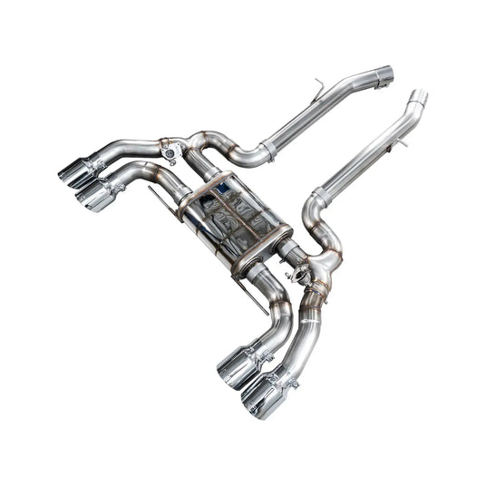 AWE SwitchPath Axleback Exhaust | Chrome Silver Tips BMW X3 M 2020-2024