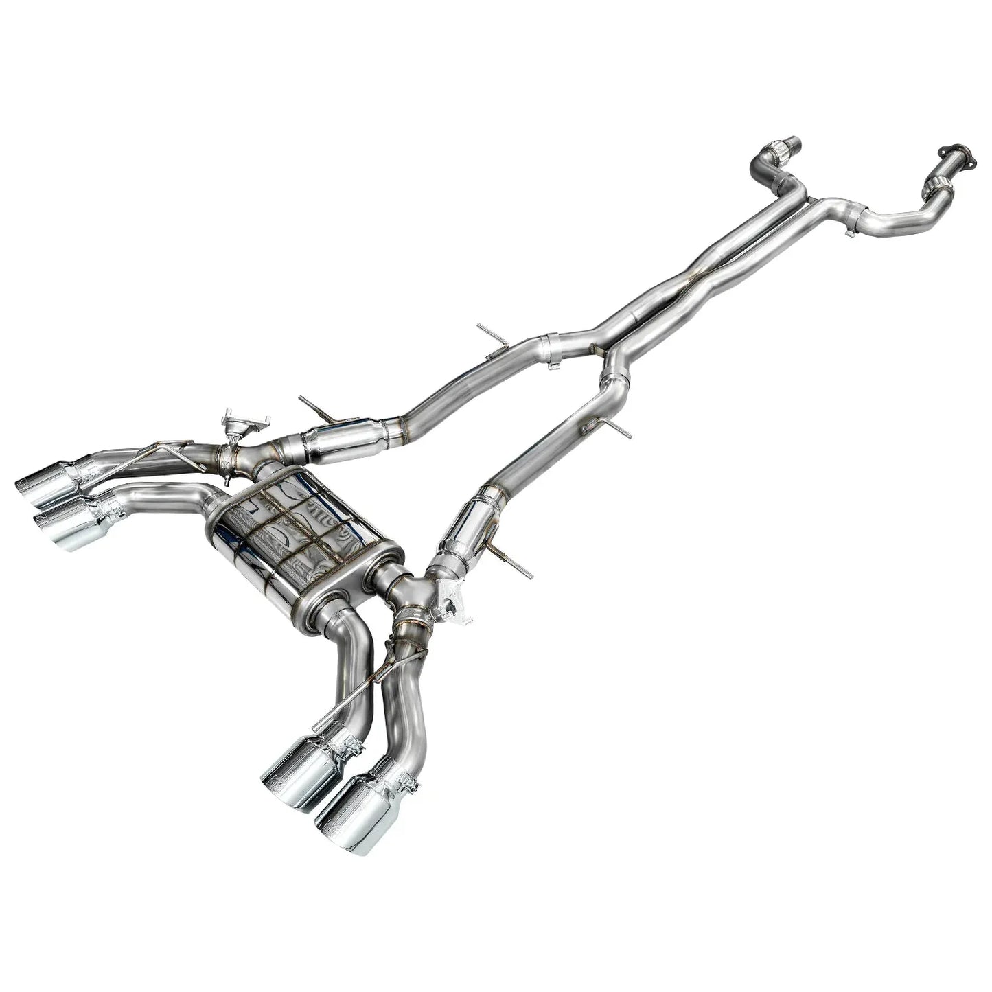 AWE Tuning 2021+ Cadillac CT4-V Blackwing SwitchPath Exhaust - Chrome Silver Tips