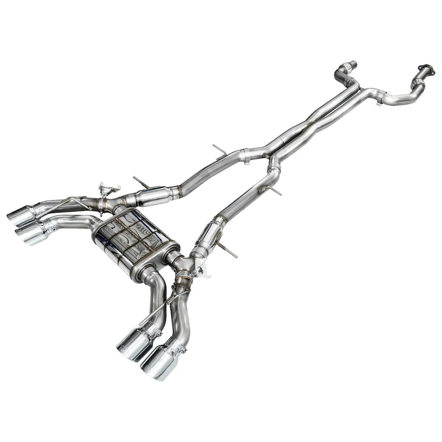 AWE Tuning 2021+ Cadillac CT4-V Blackwing SwitchPath Exhaust - Chrome Silver Tips
