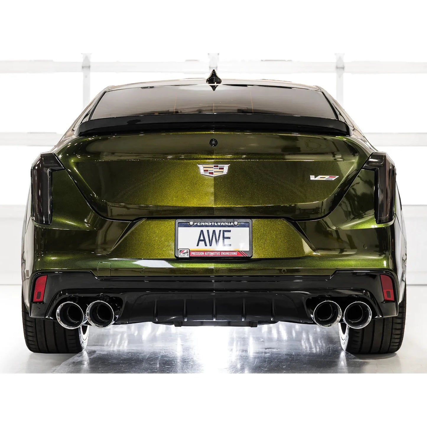 AWE Tuning 2021+ Cadillac CT4-V Blackwing SwitchPath Exhaust - Chrome Silver Tips