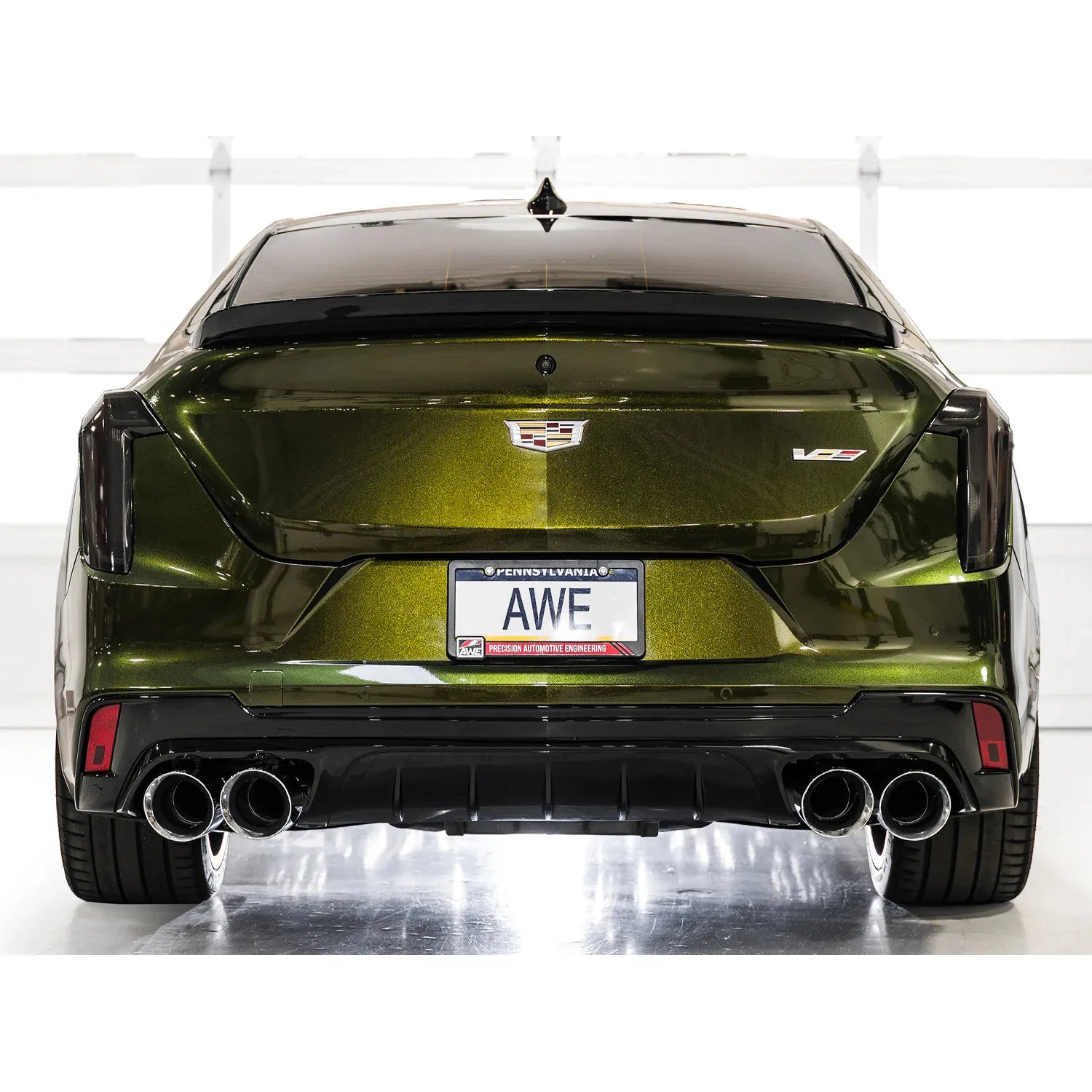 AWE Tuning 2021+ Cadillac CT4-V Blackwing SwitchPath Exhaust - Chrome Silver Tips