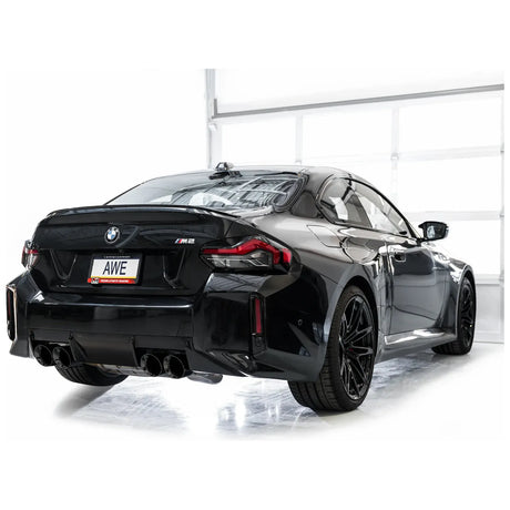 AWE Tuning Track Edition Exhaust | 4.5" Quad Diamond Black Tips BMW M2 2023-2025