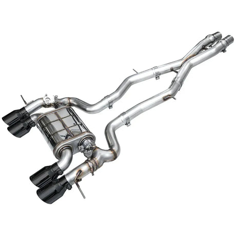 AWE Tuning SwitchPath Exhaust | 4.5" Quad Diamond Black Tips BMW M2 2023-2025