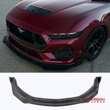 2024+ Mustang S650 GT Ecoboost Real Carbon Fiber Front Bumper Lip Splitter Extension | 1pc