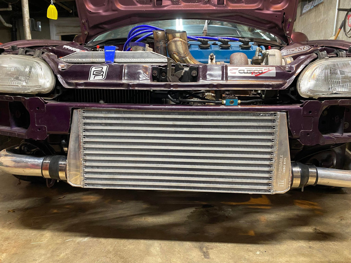 Affordable Turbo Kits ATK Street/Strip S3 Intercooler Side 2.5" inlet 2.5 inch outlet 3.2" core (300-600+hp) Bar & Plate Universal Honda Civic Del Sol CRX Prelude Accord Acura Integra