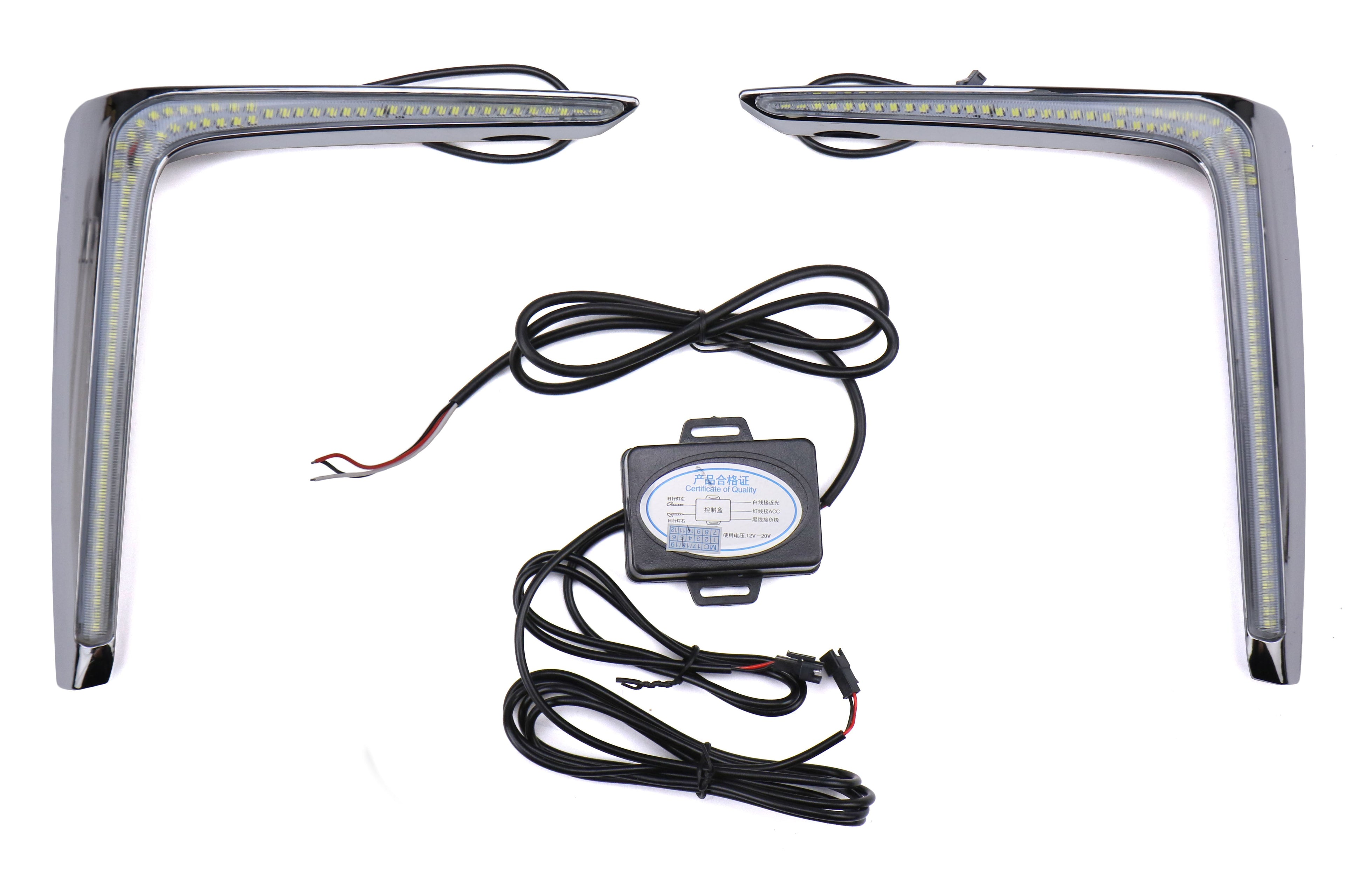 OLM GCS LED DRL Fog Light Bezel Inserts - 2016-2017 Subaru Crosstrek