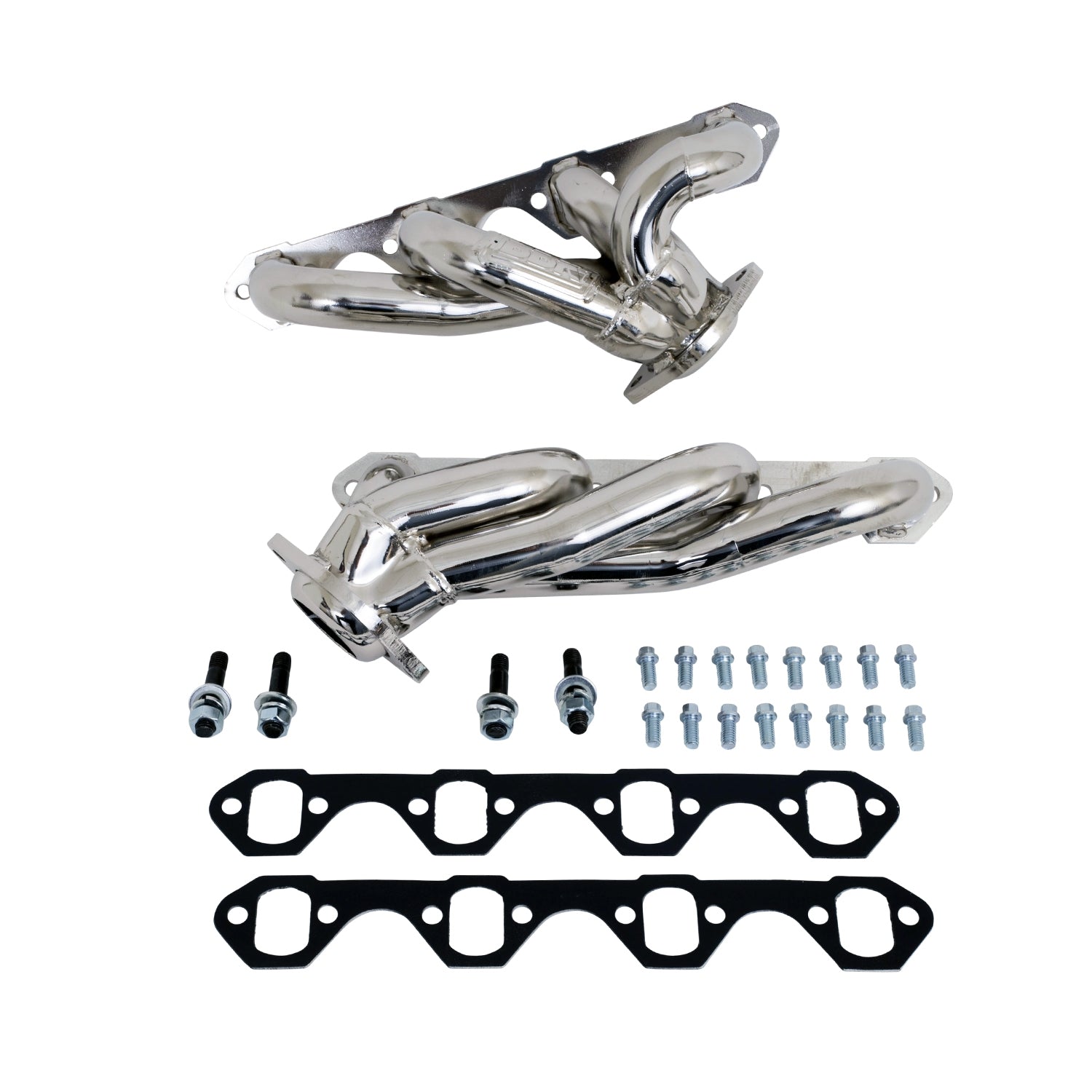 Ford F150 302 5.0 1-5/8 Shorty Exhaust Headers Polished Silver Ceramic 87-95