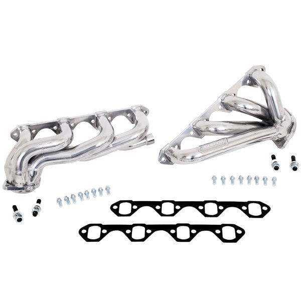 Ford F150 351 5.8 1-5/8 Shorty Exhaust Headers Polished Silver Ceramic 87-95
