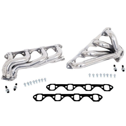 Ford F150 351 5.8 1-5/8 Shorty Exhaust Headers Polished Silver Ceramic 87-95
