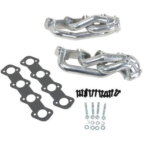 Ford F150 4.6 1-5/8 Shorty Exhaust Headers Polished Silver Ceramic 97-03