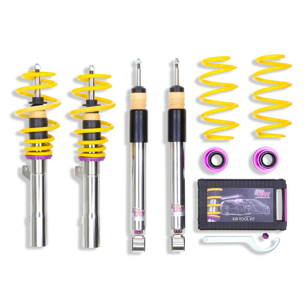 KW Suspensions 35210039 KW V3 Coilover Kit - Audi Golf V GTI + Rabbit; 2WD (A5/1K 1KP); All Engines; Incl. DSG